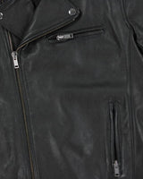 Vintage Biker Style Leather Jacket - S