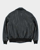 Vintage Lined Biker Leather Jacket - L
