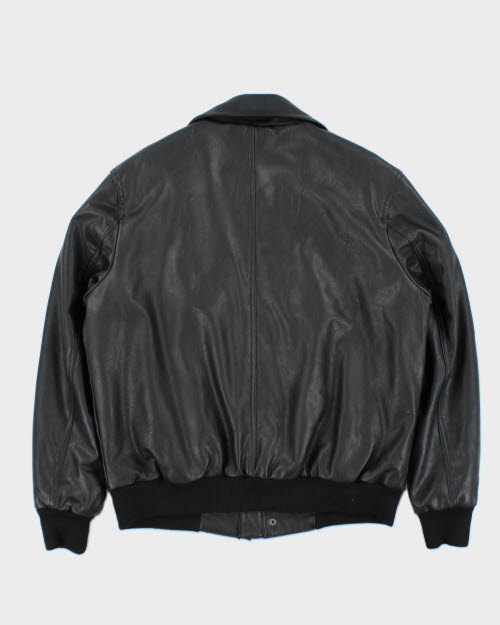 Vintage Lined Biker Leather Jacket - L
