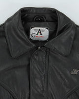 Vintage Lined Biker Leather Jacket - L