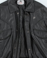Vintage Lined Biker Leather Jacket - L
