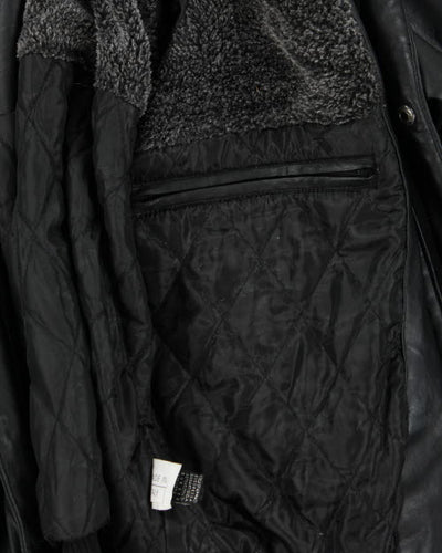 Vintage Lined Biker Leather Jacket - L