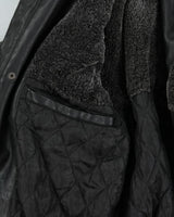 Vintage Lined Biker Leather Jacket - L