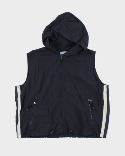 Vintage Y2K Urban Star Sleeveless Windbreaker Jacket - S