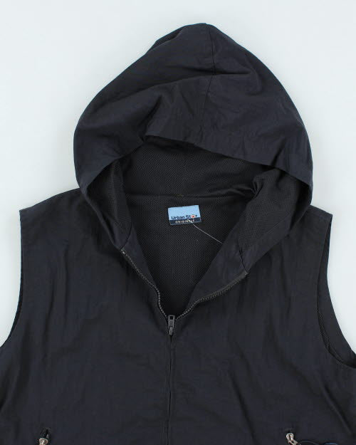Vintage Y2K Urban Star Sleeveless Windbreaker Jacket - S
