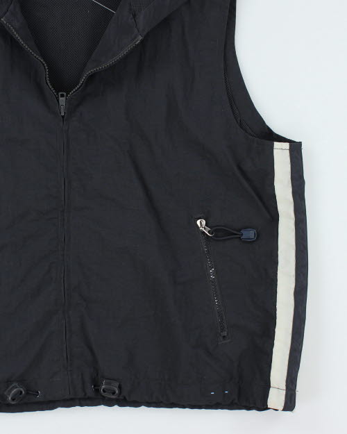 Vintage Y2K Urban Star Sleeveless Windbreaker Jacket - S
