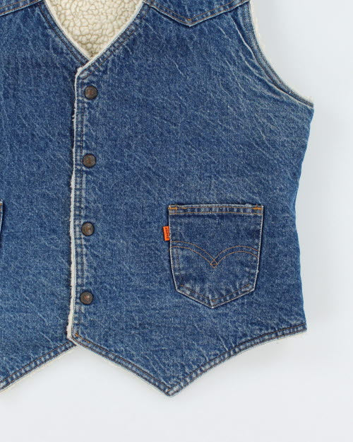 Levi's Orange Tab Sherpa Lined Sleeveless Jacket - L