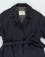 Vintage Aquascutum Navy Mac - L