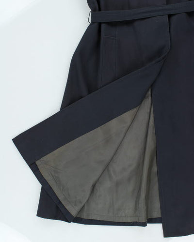 Vintage Aquascutum Navy Mac - L