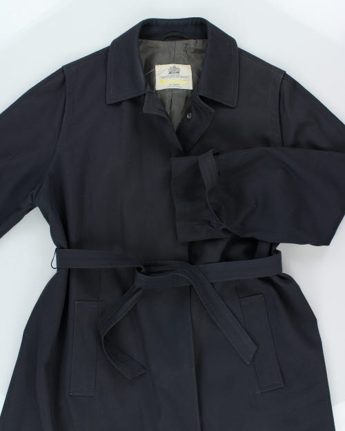 Vintage Aquascutum Navy Mac - L