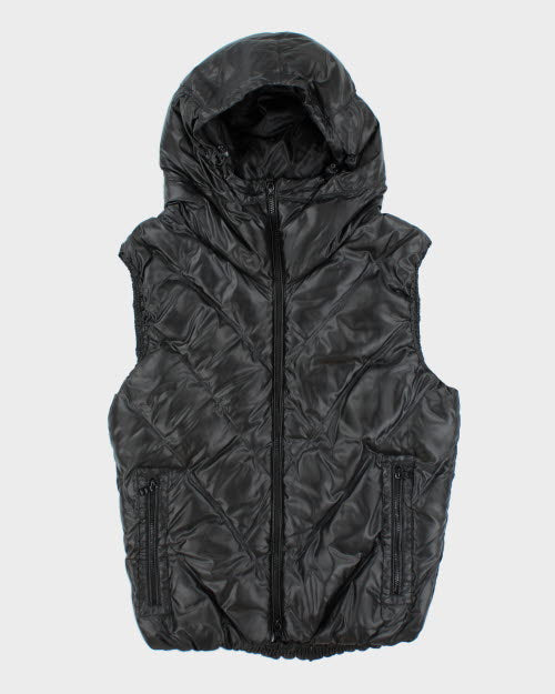 Vintage Armani Exchange Hooded Puffer Vest - L