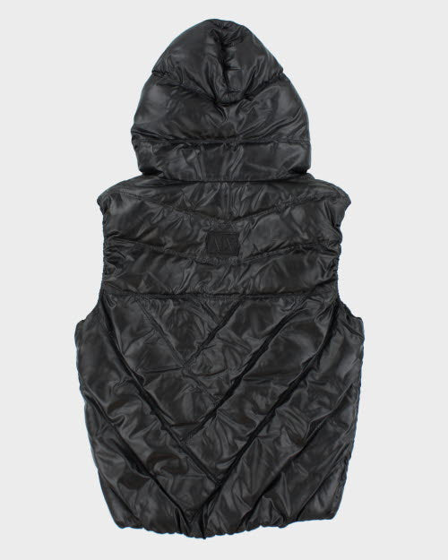 Vintage Armani Exchange Hooded Puffer Vest - L