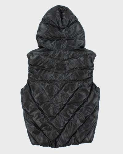 Vintage Armani Exchange Hooded Puffer Vest - L