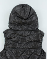 Vintage Armani Exchange Hooded Puffer Vest - L