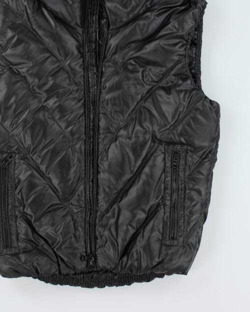 Vintage Armani Exchange Hooded Puffer Vest - L