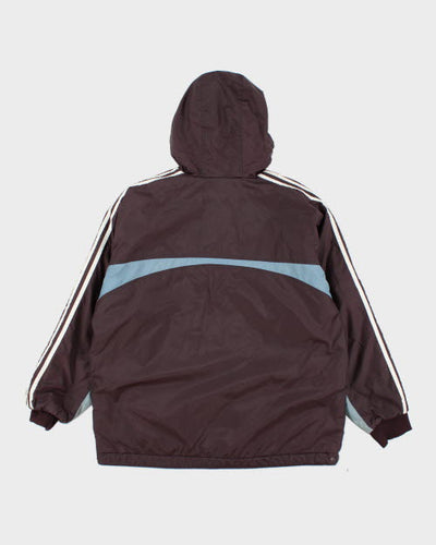 Vintage 90's Adidas Reversible Hooded Jacket - L