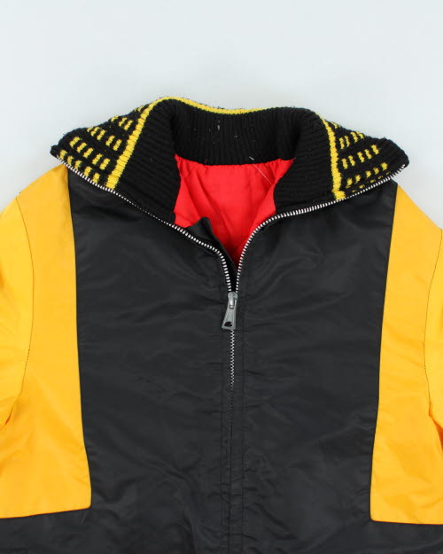 Vintage 80's Two Tone Funnel Neck Jacket - L