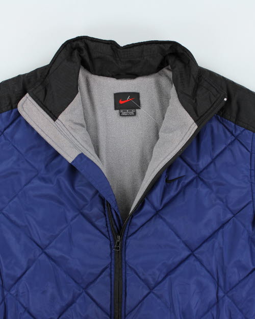 Vintage 90's Nike Quilted Zip Up Jacket - M