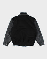 Vintage 90's Embroidered Varsity Jacket - L