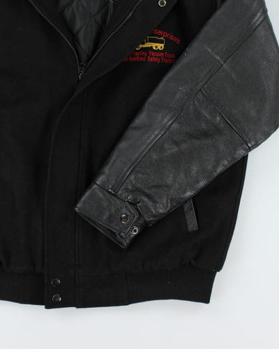 Vintage 90's Embroidered Varsity Jacket - L