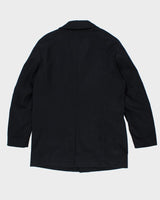 Vintage Hugo Boss Navy Overcoat - L