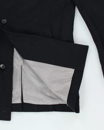 Vintage Hugo Boss Navy Overcoat - L