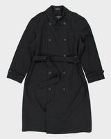 Vintage 90's Black London Fog Long Overcoat - XL