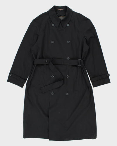 Vintage 90's Black London Fog Long Overcoat - XL