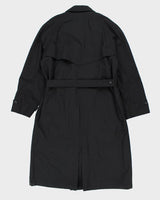 Vintage 90's Black London Fog Long Overcoat - XL