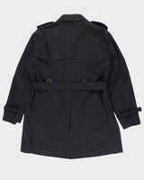 Vintage 90's Navy Aquascutum Heavyweight Long Overcoat - L