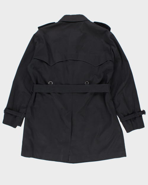 Vintage 90's Navy Aquascutum Heavyweight Long Overcoat - L