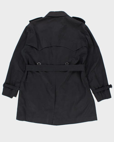 Vintage 90's Navy Aquascutum Heavyweight Long Overcoat - L