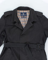 Vintage 90's Navy Aquascutum Heavyweight Long Overcoat - L