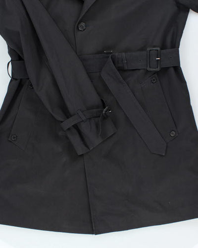 Vintage 90's Navy Aquascutum Heavyweight Long Overcoat - L