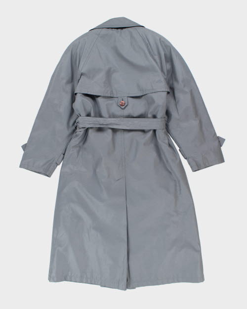 Vintage 90's Grey London Lined Long Overcoat - M