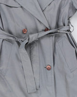 Vintage 90's Grey London Lined Long Overcoat - M