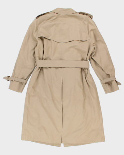 Vintage 90's Burberry Lined Long Overcoat - L