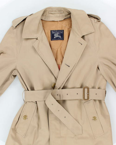 Vintage 90's Burberry Lined Long Overcoat - L