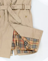 Vintage 90's Burberry Lined Long Overcoat - L