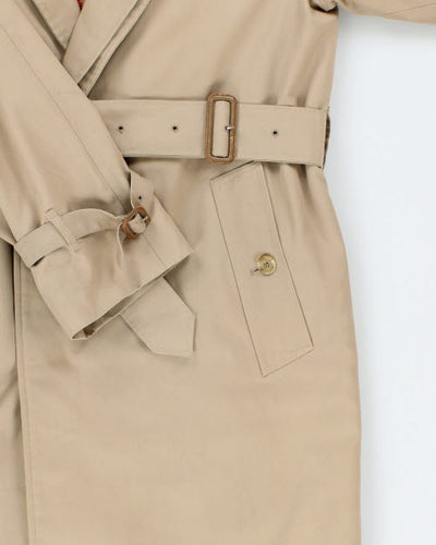 Vintage 90's Burberry Lined Long Overcoat - L