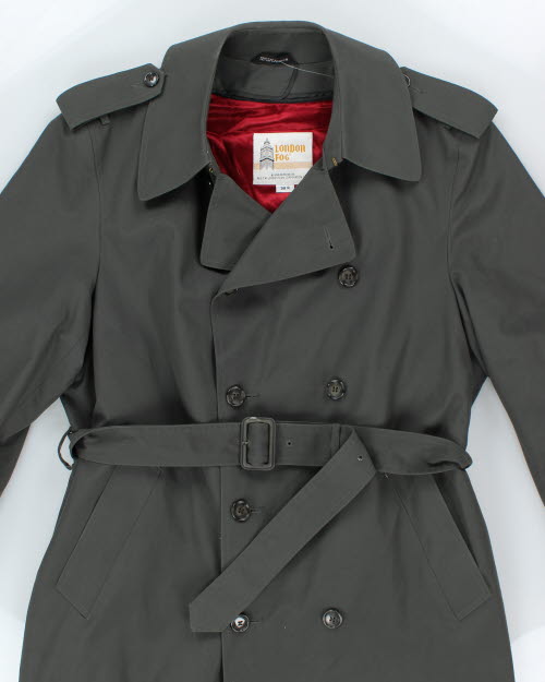 Vintage 90's Heavyweight London Fog Lined Long Overcoat - M