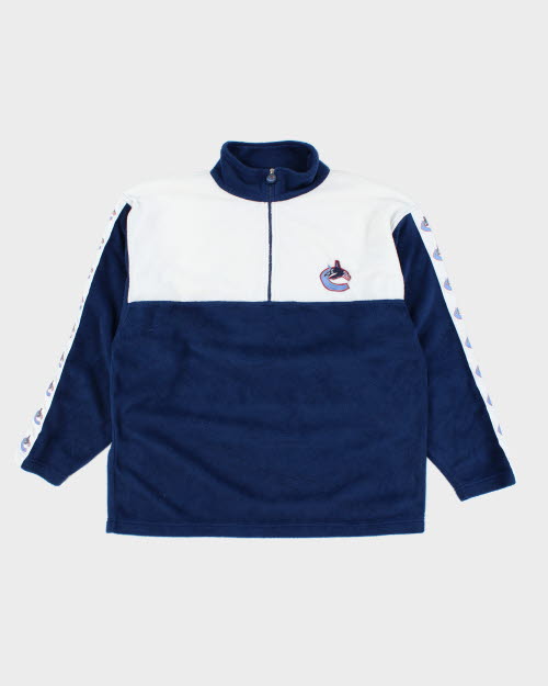 Vintage 90's NHL Canucks Half Zip Fleece - XL