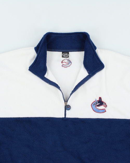 Vintage 90's NHL Canucks Half Zip Fleece - XL