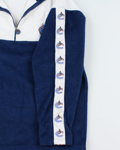 Vintage 90's NHL Canucks Half Zip Fleece - XL