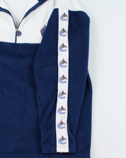 Vintage 90's NHL Canucks Half Zip Fleece - XL