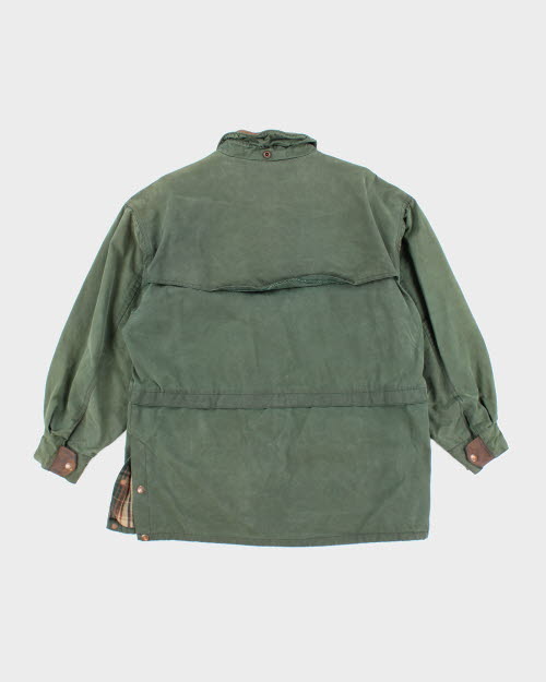 Vintage 90's Waxed Collared Hunting Jacket - M