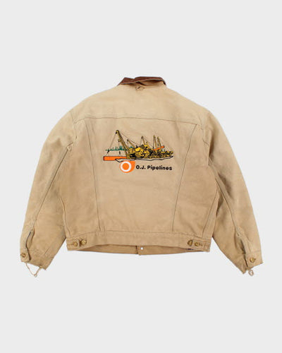 Vintage 90's Carhartt Detroit Embroidered Work Jacket - M