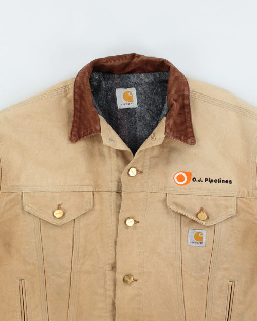 Vintage 90's Carhartt Detroit Embroidered Work Jacket - M