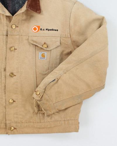 Vintage 90's Carhartt Detroit Embroidered Work Jacket - M
