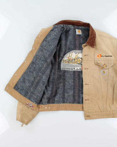 Vintage 90's Carhartt Detroit Embroidered Work Jacket - M